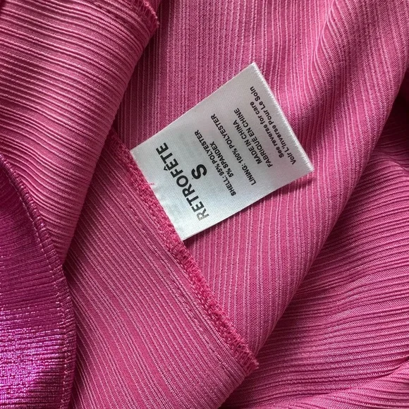 Retrofete Juliana Pink Metallic Lame Halter Cut Out Maxi Dress - with tags - S - Picture 12 of 12